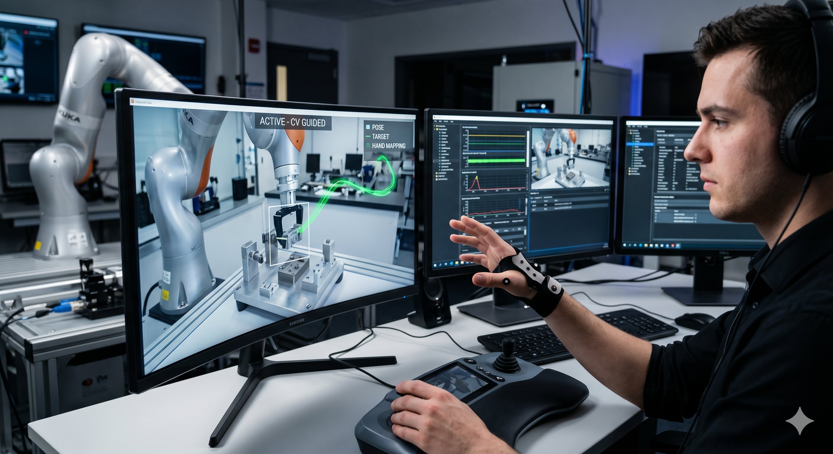 Vision-based teleoperated robotic arm controlled via computer vision